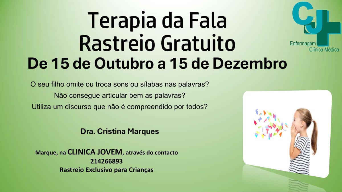 Rastreio terapia da fala